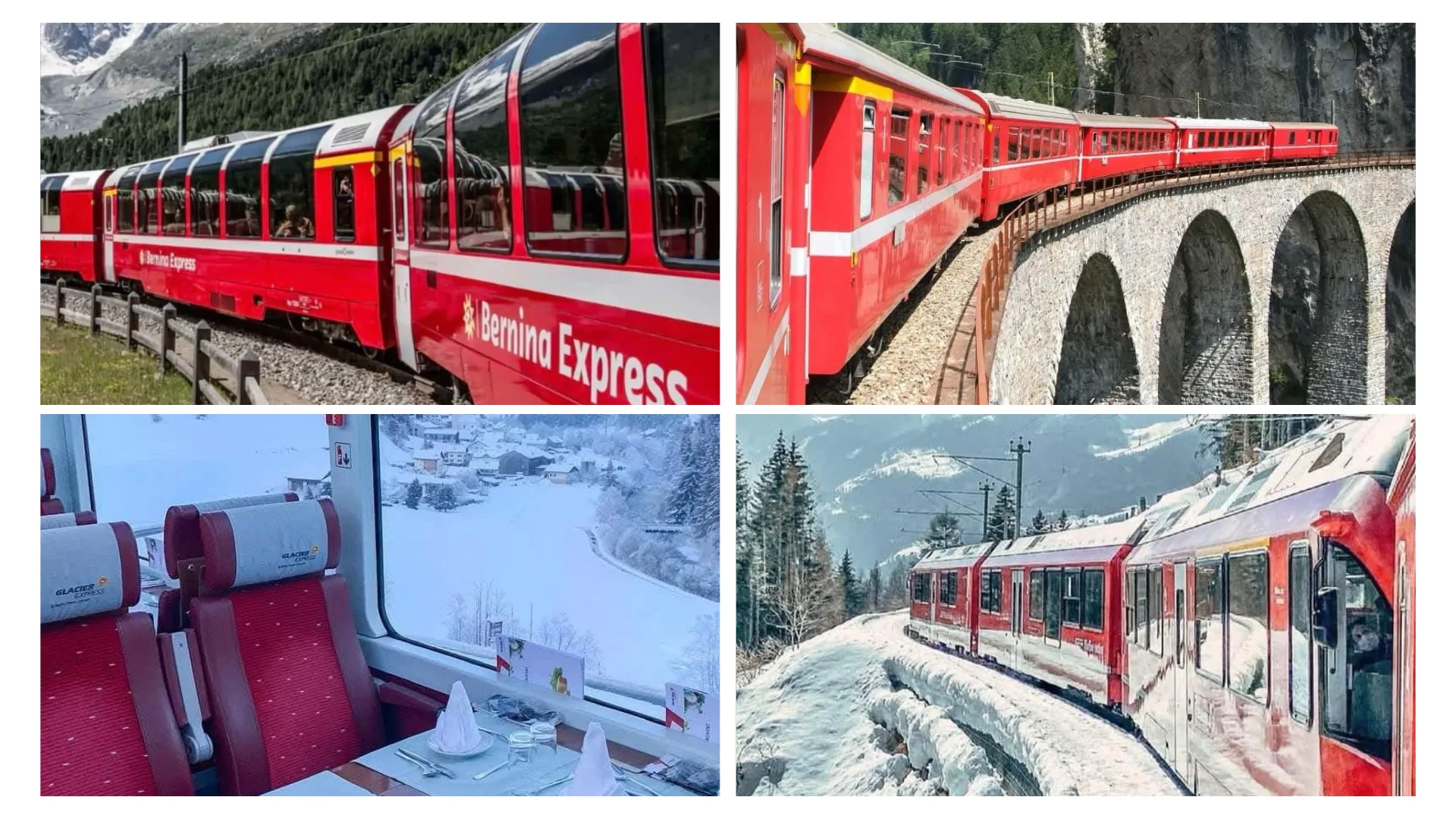 Un viaje en tren inolvidable por los Alpes con el Bernina Express